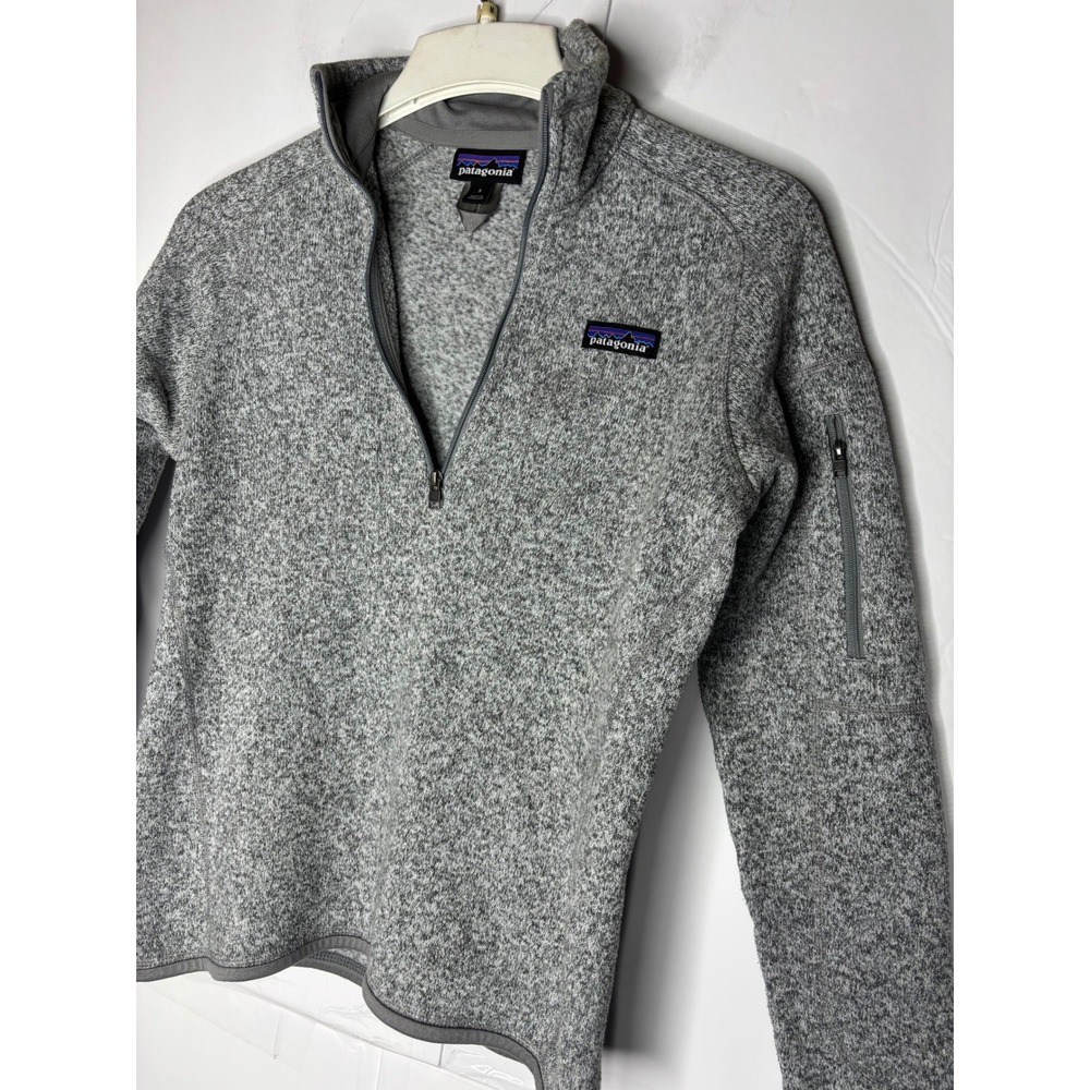 Patagonia Better Sweater 1/4 Zip Fleece Pullover Gray Heather Womens S 25617